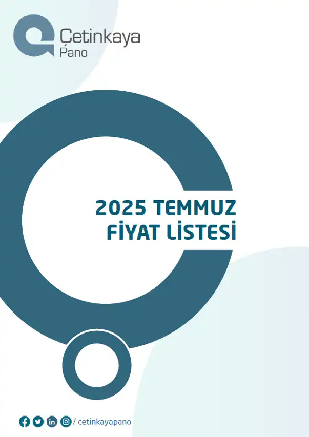 Çetinkaya Pano 2025 fiyat listesi